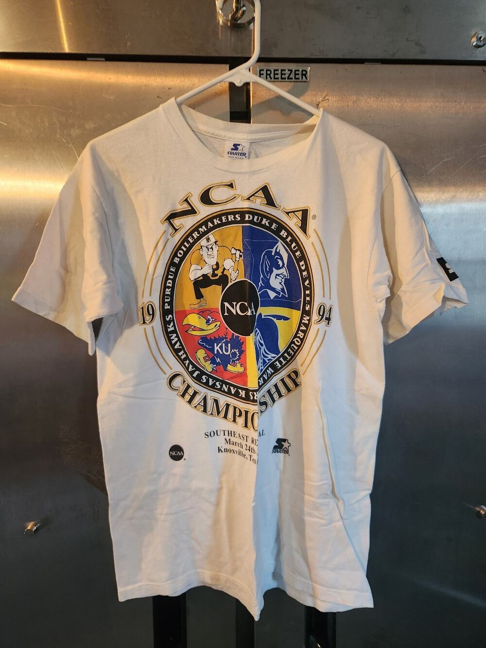Vintage 1994 NCAA Southeast Regional Starter T-Shirt Duke Kansas Purdue Medium